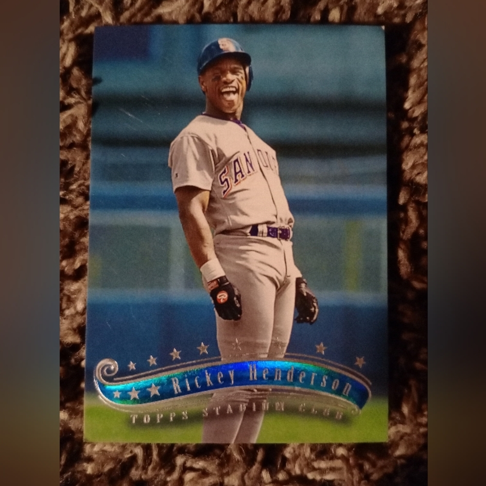(2) Rickey Henderson trading cards set